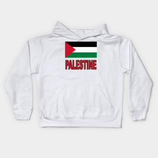 The Pride of Palestine - Palestinian Flag Design Kids Hoodie